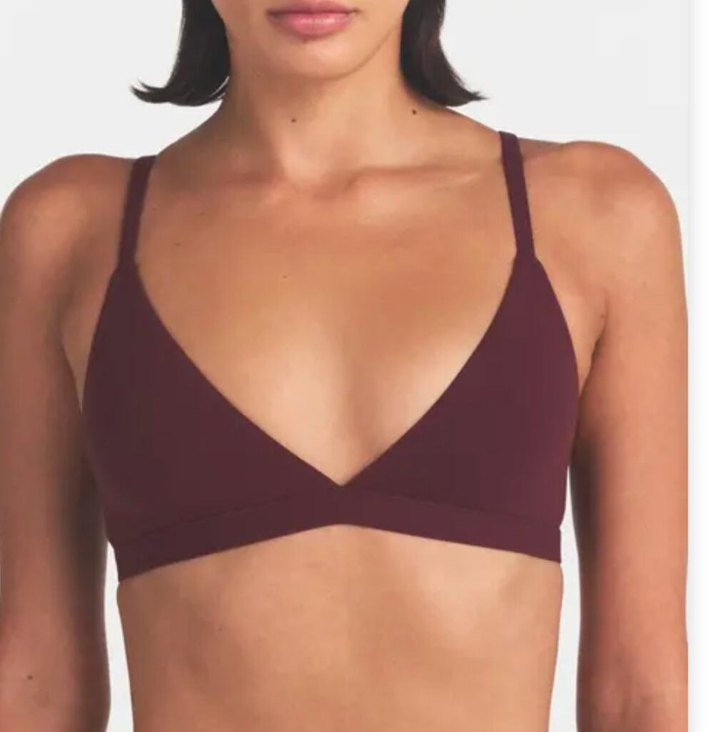 SKIMS Fits Everybody Triangle Bralette Size Small S Rose Plum Mauve